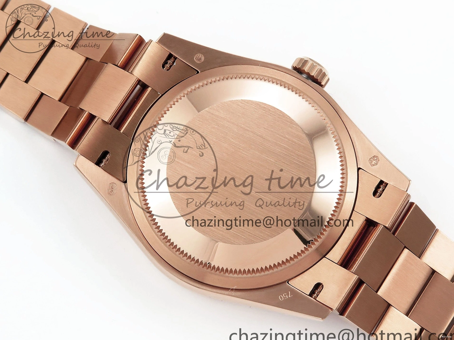 MiroTime 0209 OdorResistant Day Date 36 RG TWSF Best Edition White Diamonds Dial on RG Bracelet A 1610